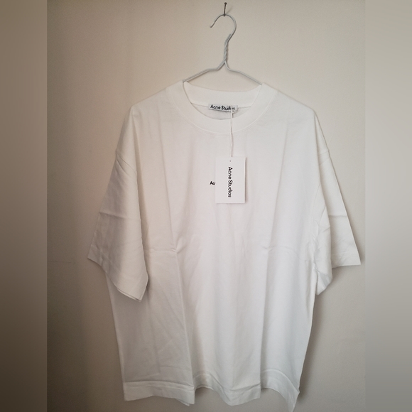 Acne: Logo T-shirt in Optic White - Picture 1 of 2